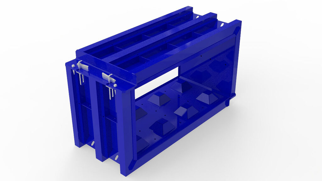 Concrete block mould 120x60x60 flat
